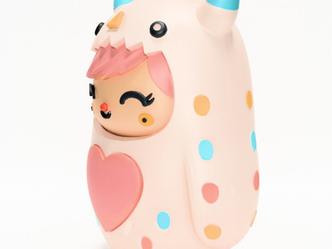 3D プリントのかわいいモンスターのおもちゃ 3Dモデル