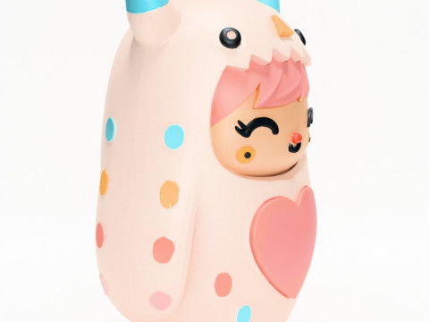 3D プリントのかわいいモンスターのおもちゃ 3Dモデル