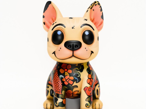 3D Printing Dogo Koi Tattoo toy Model 3D