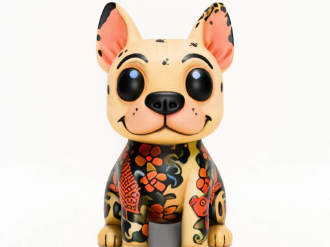 3D Printing Dogo Koi Tattoo toy 3D Model