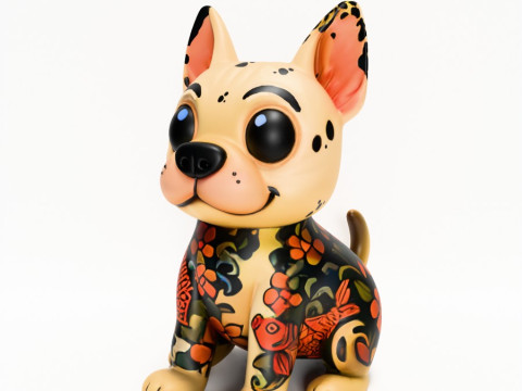 3D Printing Dogo Koi Tattoo toy 3D Model