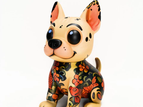 3D Printing Dogo Koi Tattoo toy 3D Model