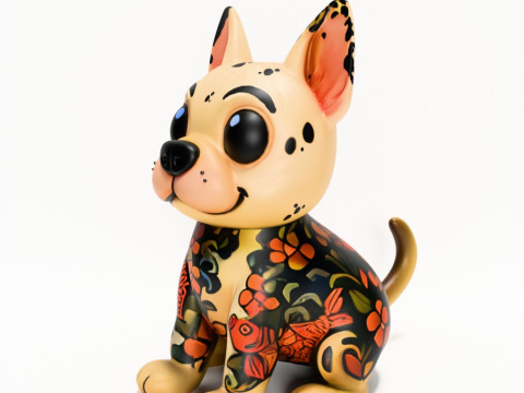3D Printing Dogo Koi Tattoo toy 3D Model