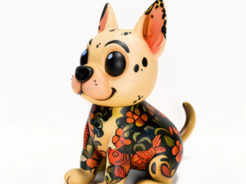 3D Printing Dogo Koi Tattoo toy 3D Model