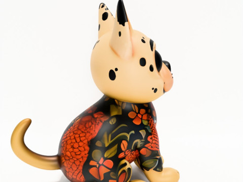 3D Printing Dogo Koi Tattoo toy 3D Model