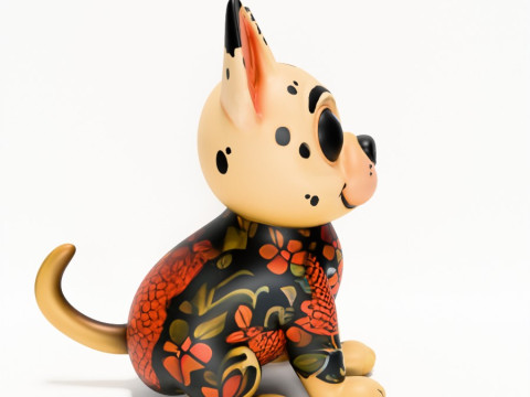 3D Printing Dogo Koi Tattoo toy 3D Model