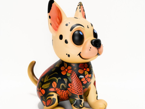 3D Printing Dogo Koi Tattoo toy 3D Model