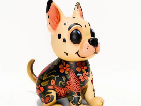 3D Printing Dogo Koi Tattoo toy 3D Model