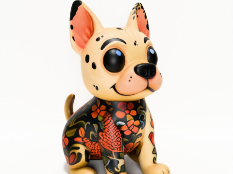 3D Printing Dogo Koi Tattoo toy 3D Model