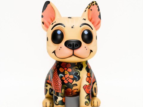 3D Printing Dogo Koi Tattoo toy 3D Model