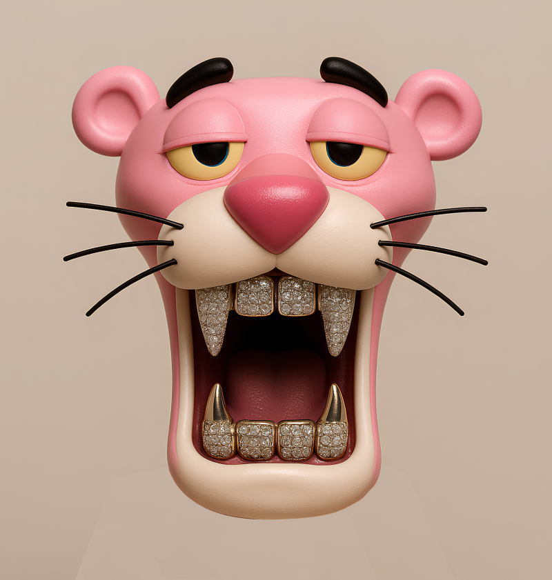 3D Printing Drip Pink Panther toy 3D मॉडल .c4d .max .obj .3ds .fbx .stl .blend 
