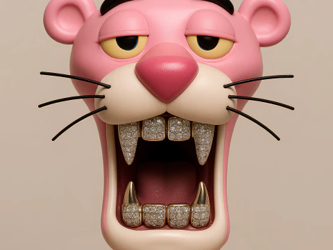 3D-печать капельной игрушки &laquo;Розовая пантера&raquo; 3D Модель