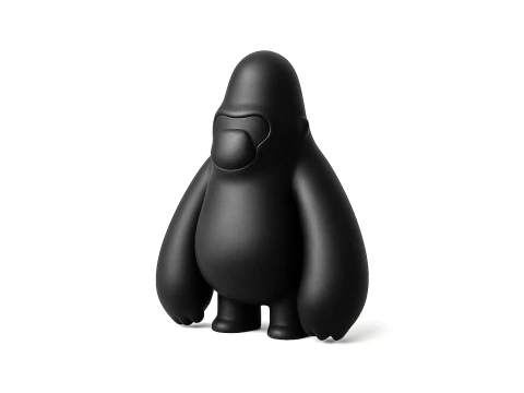 Brinquedo minimalista Blacky Kong com impress&atilde;o 3D Modelo 3D