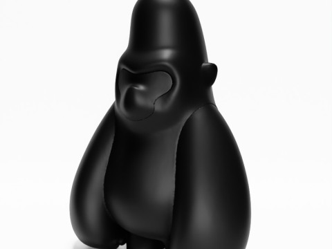 3D Printing Minimalist Blacky Kong toy 3D Модель