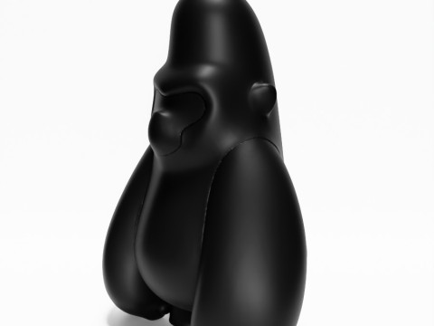 3D Printing Minimalist Blacky Kong toy 3D Модель