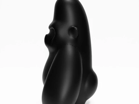 Mainan Blacky Kong Minimalis Cetak 3D Model 3D