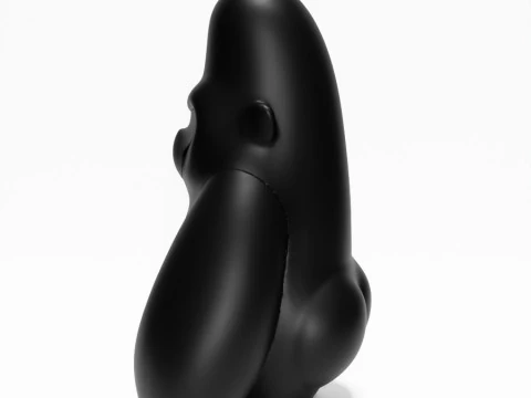 Mainan Blacky Kong Minimalis Cetak 3D Model 3D