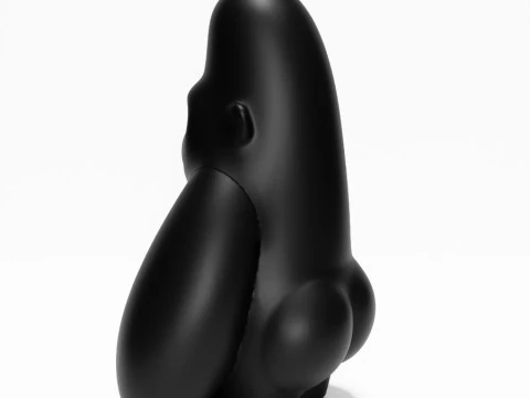 Mainan Blacky Kong Minimalis Cetak 3D Model 3D