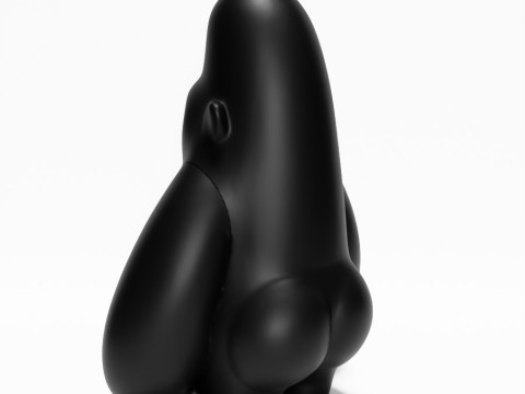 3D Printing Minimalist Blacky Kong toy 3D Модель