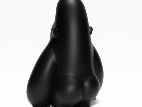 Mainan Blacky Kong Minimalis Cetak 3D Model 3D