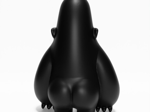 3D Printing Minimalist Blacky Kong toy 3D Модель