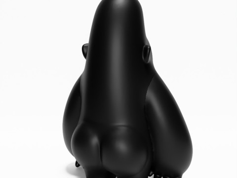 3D Printing Minimalist Blacky Kong toy 3D Модель
