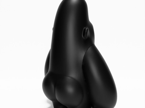3D Printing Minimalist Blacky Kong toy 3D Модель