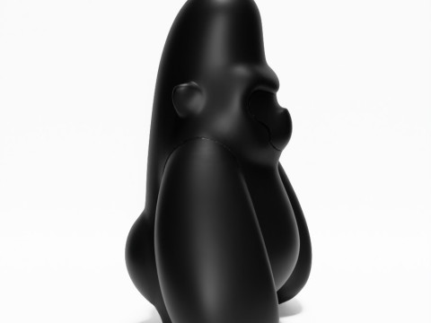 3D Printing Minimalist Blacky Kong toy 3D Модель
