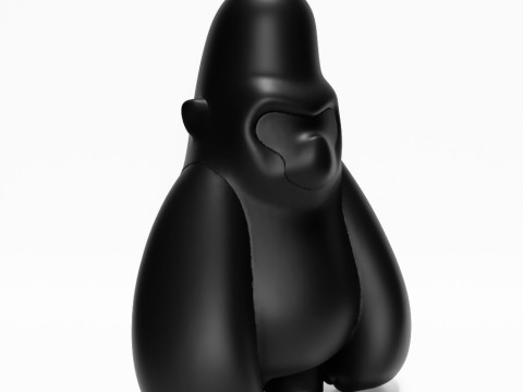 3D Printing Minimalist Blacky Kong toy 3D Модель