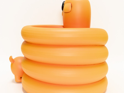 3D Printing Twist Jake the Penholder toy Modelo 3D