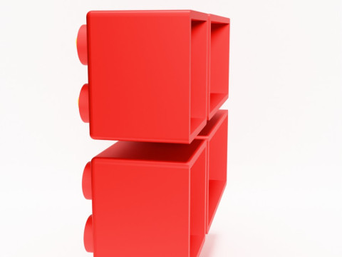 3D Printing LEGO shelf toy 3D Model