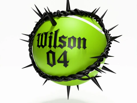 3D Printing Wilson Tennis Ball Thorn toy 3D Model
