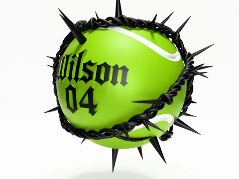 3D Printing Wilson Tennis Ball Thorn toy 3D Model