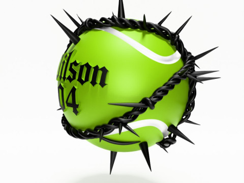 3D Printing Wilson Tennis Ball Thorn toy 3D 모델
