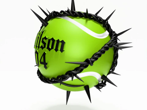 3D Printing Wilson Tennis Ball Thorn toy 3D Model