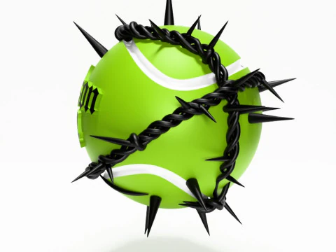 3D Printing Wilson Tennis Ball Thorn toy 3D Model