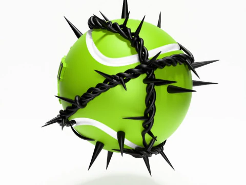 3D Printing Wilson Tennis Ball Thorn toy 3D Model