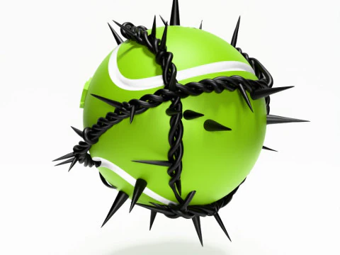 3D Printing Wilson Tennis Ball Thorn toy 3D Model