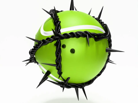 3D Printing Wilson Tennis Ball Thorn toy 3D Model