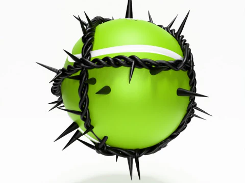 3D Printing Wilson Tennis Ball Thorn toy 3D Model