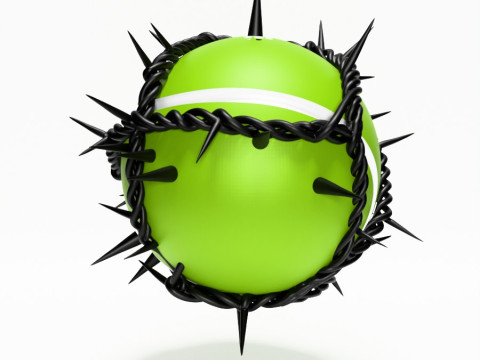 3D Printing Wilson Tennis Ball Thorn toy 3D 모델