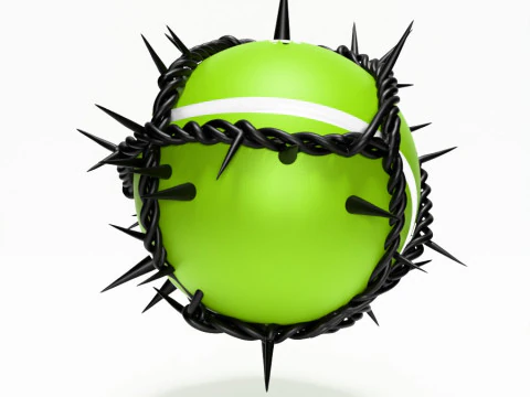 3D Printing Wilson Tennis Ball Thorn toy 3D Model