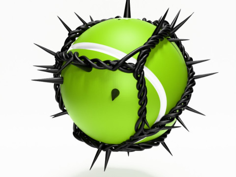 3D Printing Wilson Tennis Ball Thorn toy 3D 모델