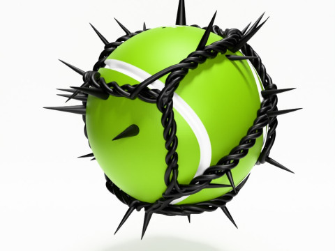 3D Printing Wilson Tennis Ball Thorn toy 3D 모델