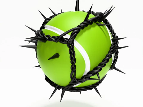 3D Printing Wilson Tennis Ball Thorn toy 3D Model