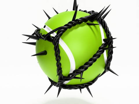 3D Printing Wilson Tennis Ball Thorn toy 3D 모델