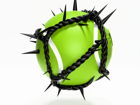 3D Printing Wilson Tennis Ball Thorn toy 3D Model