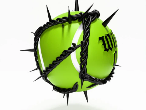 3D Printing Wilson Tennis Ball Thorn toy 3D Model