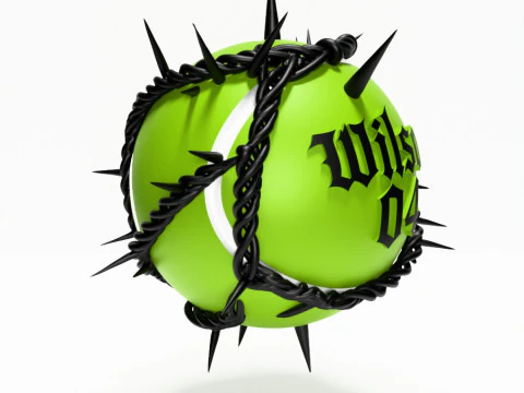 3D Printing Wilson Tennis Ball Thorn toy 3D Model