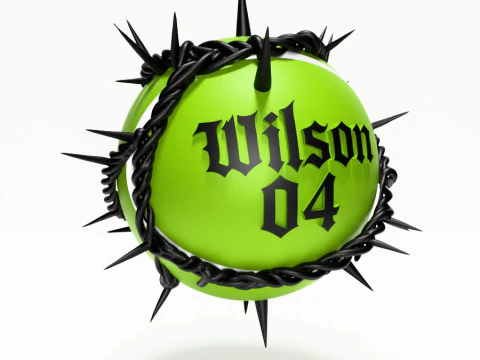 3D Printing Wilson Tennis Ball Thorn toy 3D Model